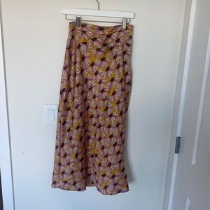 Free People Midi Skirt Normani Bias Print